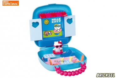Набор в чемоданчике MEGA BLOKS Hello Kitty 10875: Вечеринка в бассейне