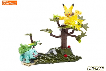 Конструктор Mega Bloks Pokemon DYF11: Схватка Пикачу и Бульбозавра